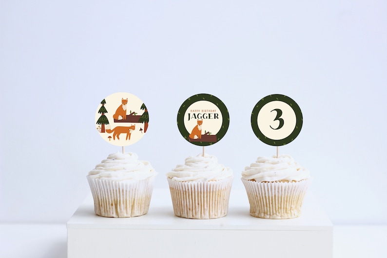 Fox Birthday Thank You Card: Woodland Animals Theme (instant Download ...