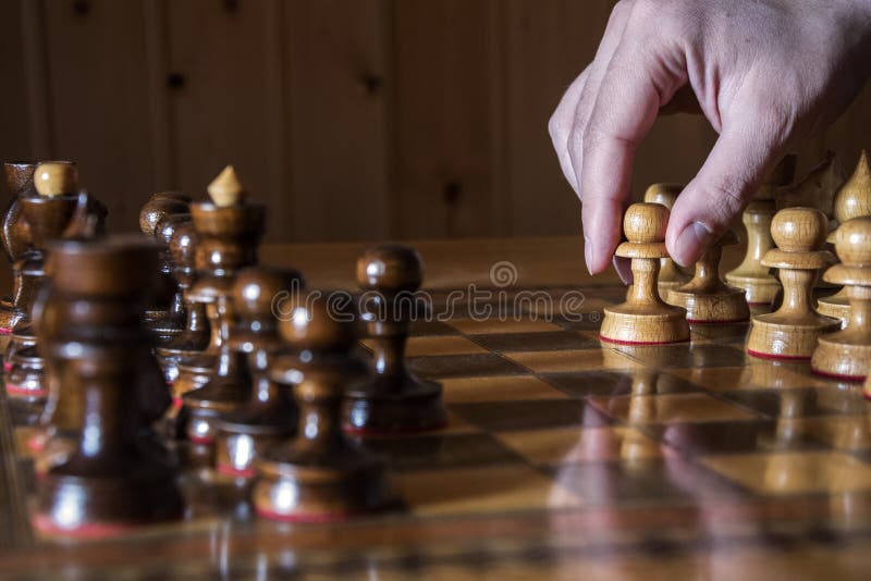 Move the pawn stock photo. Image of conquering, chess - 49027776