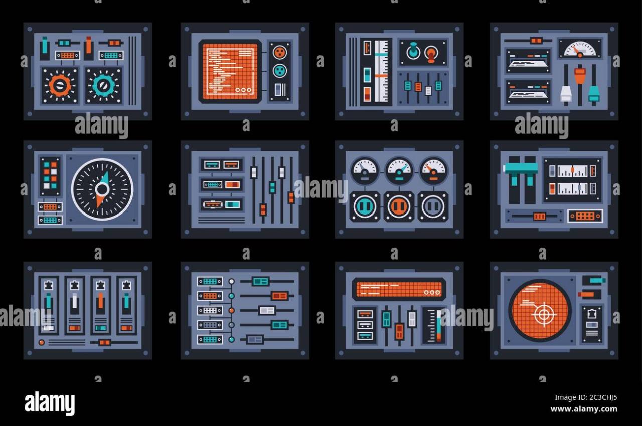 Control panel elements Stock Vector Images - Alamy